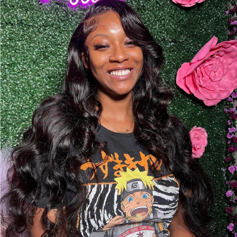 ALIGLOSSY Body Wave 13x4 Undetectable HD Transparent Lace Front Glueless Wigs