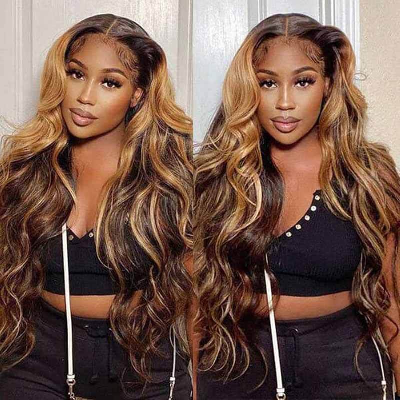 ALIGLOSSY 180 Density Pre Everything Glueless Highlight Straight Body Wave Deep Wave Curly Wigs Ready To Wear For Beginner Friendly