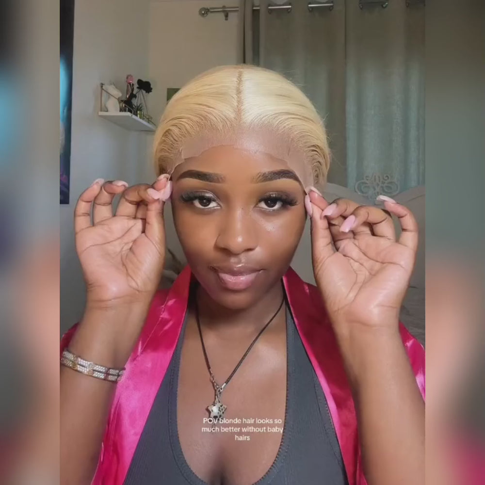 ALIGLOSSY 180 Density 613 Blonde Straight 13x4 13x6 Lace Front Wig