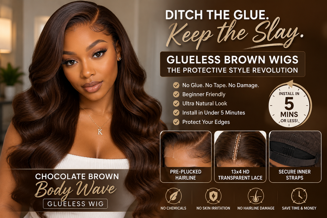 Tired of Lace Glue? The Ultimate 5-Minute Routine for Glueless Wigs