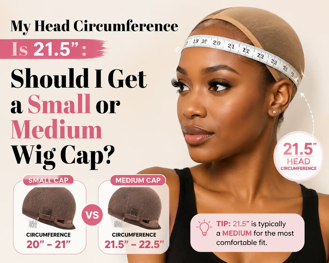 My Head Circumference Is 21.5": Should I Get a Small or Medium Wig Cap?