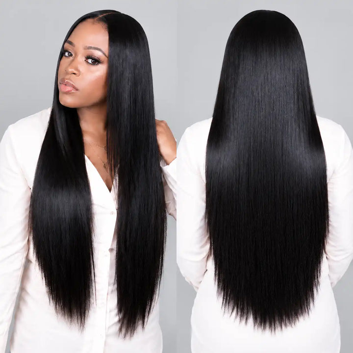 13 * 4 13 * 6 HD Transparent Lace Frontal Straight Human Hair Wigs Pre-Plucked Natural Hairline Beginner Friendly