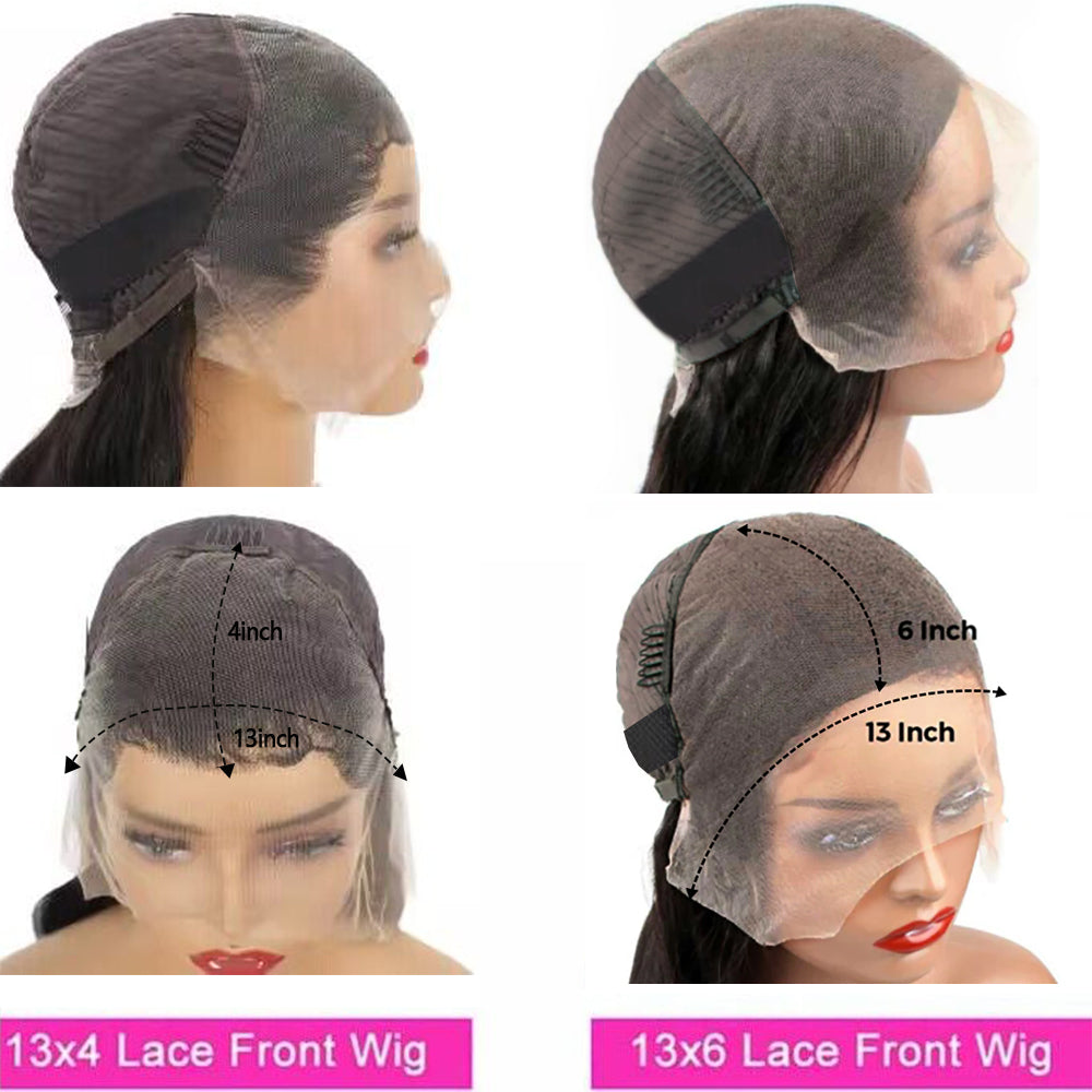 Pre Braided 13x4 Lace Front Human Hair Wig 250 Density Deep Wave Wigs ALIGLOSSY