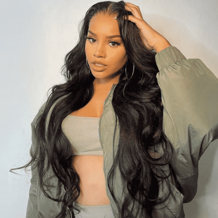 13x4 13x6 HD transparent lace front Body Wave human hair wig