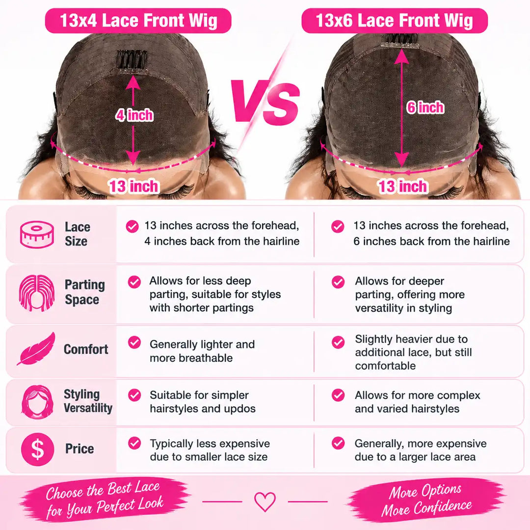 13x4 LACE FRONT WIG VS 13X6 LACE FRONT WIG