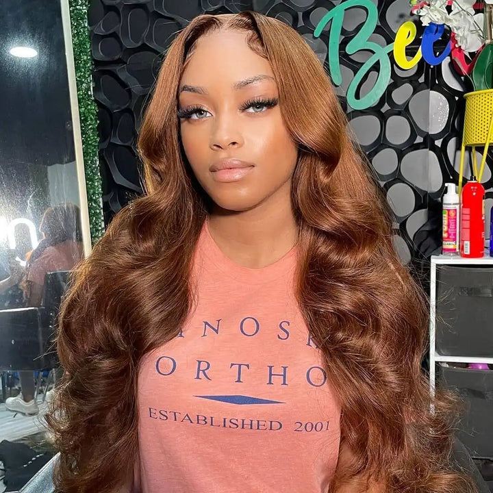 13x4 Chocolate Brown HD Transparent Lace Front Wig