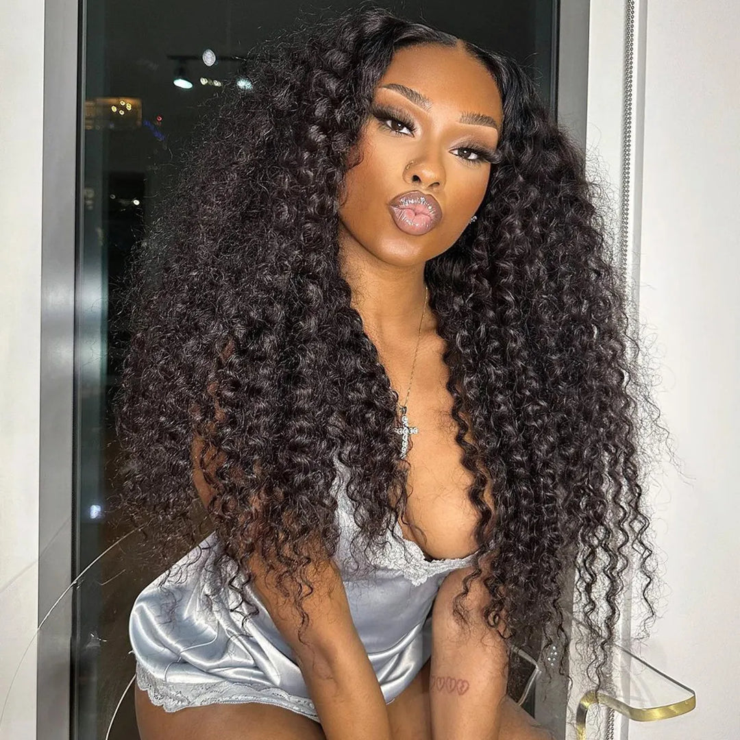 13x4 HD lace front deep wave wig, glueless wear-and-go style by ALIGLOSSY
