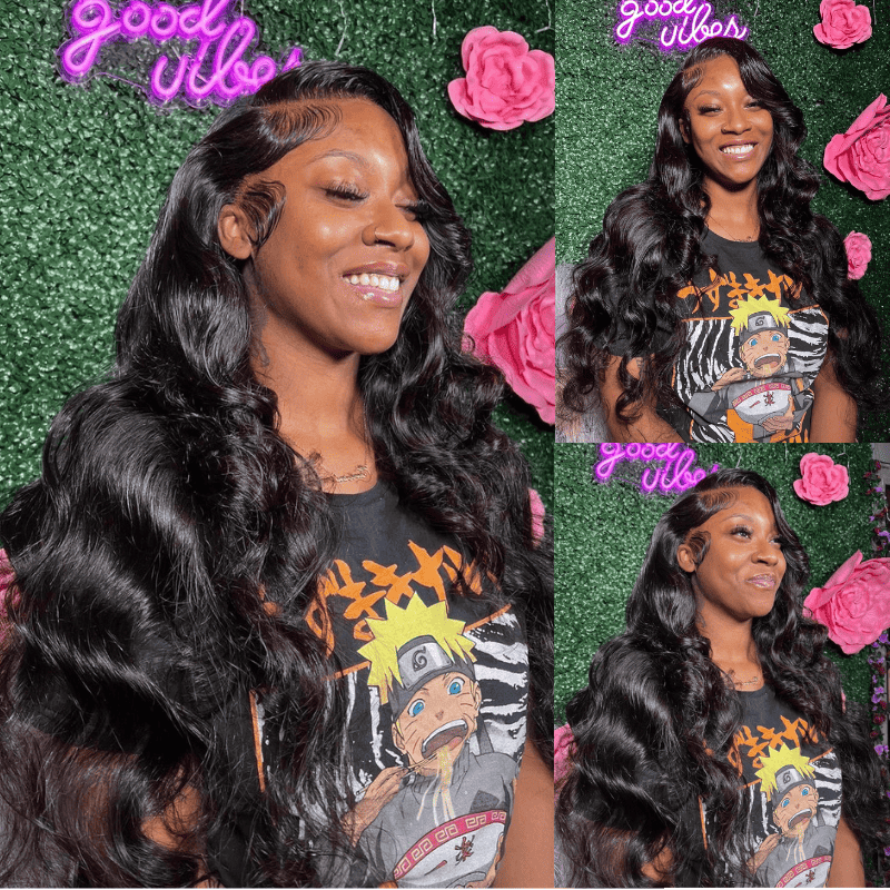 13x4 HD lace front glueless Body Wave human hair wig