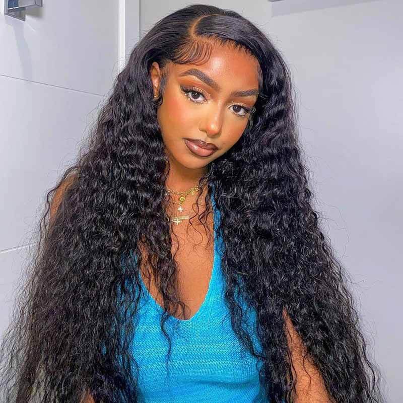13x4 HD transparent lace deep wave frontal wig