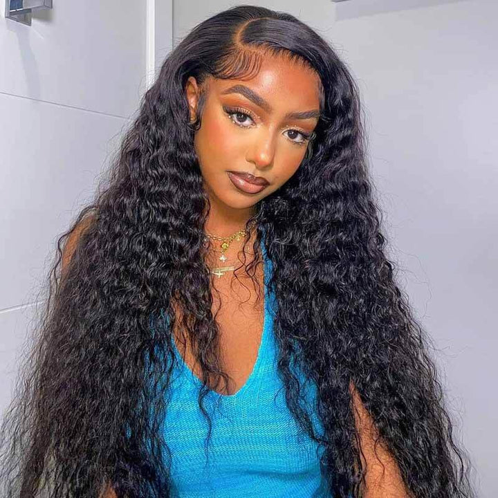 13x4 HD transparent lace deep wave frontal wig