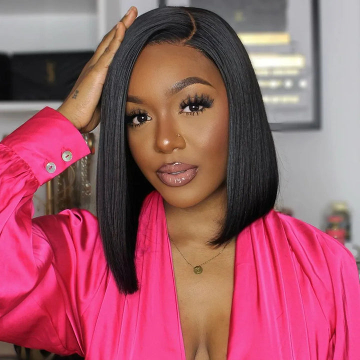 13x4 Side Part Bob Straight Wigs