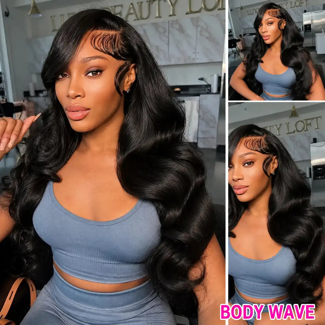 13x4 body wave  lace front human hair wig 32-38 inch 200% 250% density 3