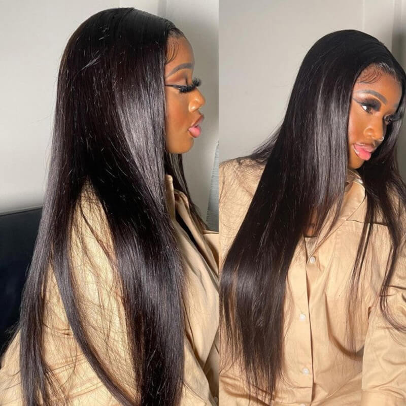 13x6 HD Transparent Lace Wig for Natural Straight Hair Look