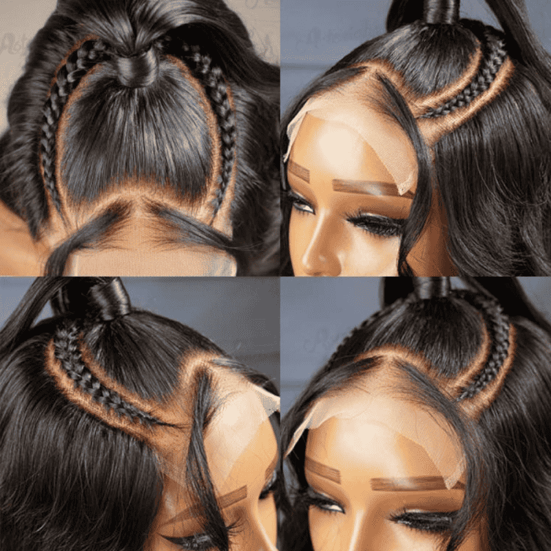 13x6 HD lace front Body Wave wig, Pre-styled Half Up Half Down style