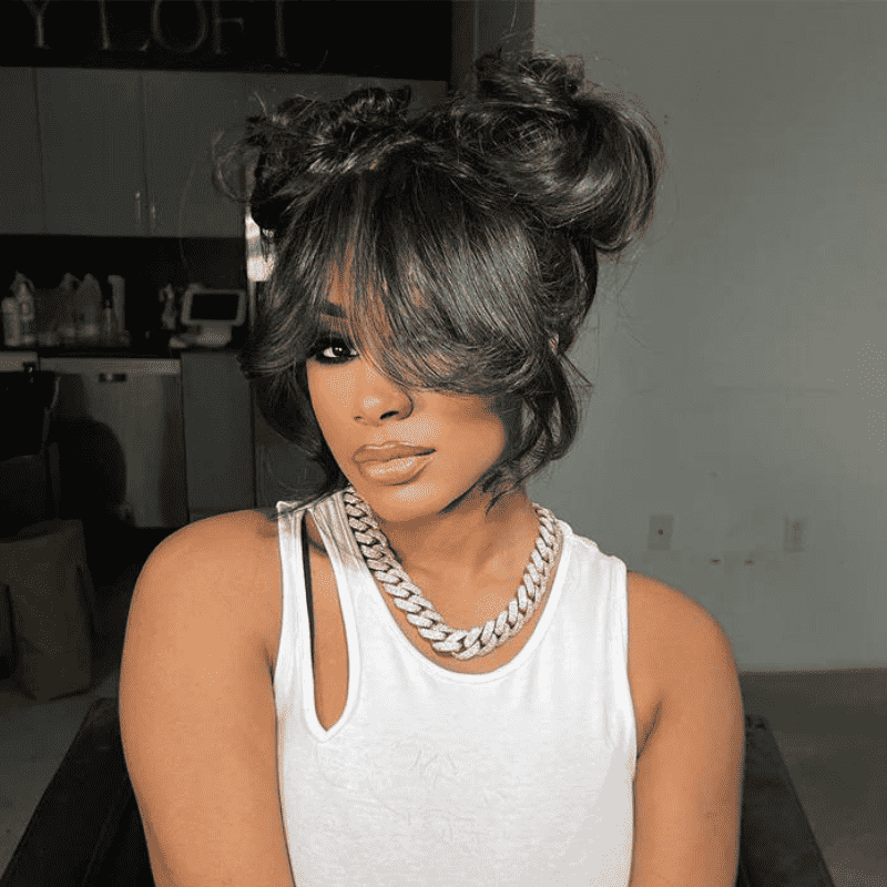 13x6 HD lace front Body Wave wig with Curtain Bangs, 250% density