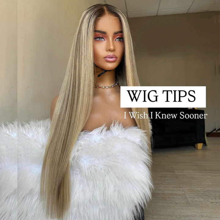 Aliglossy Balayage Blonde Highlight Body Wave 13x6 HD Lace Front Wig Human Hair 180 Density