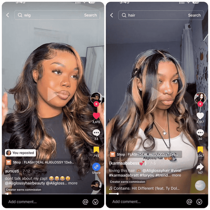 13x6 HD lace front wig, 1B/30 Highlight Body Wave texture, beginner friendly
