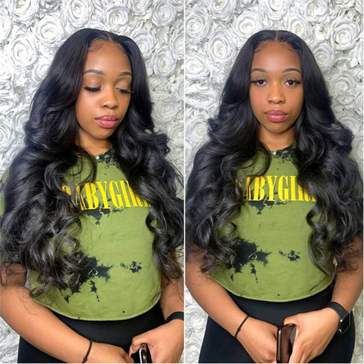 13x6 HD lace front wig, Body Wave style, 200% density human hair