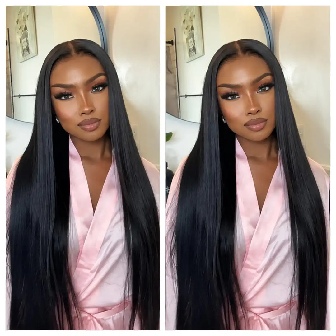 13x6 Straight Human Hair Wig with HD Transparent Lace Front