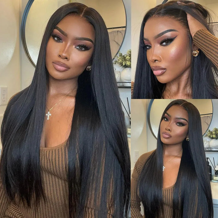 16-34 inch glueless human hair wig by ALIGLOSSY, pre-bleached knots