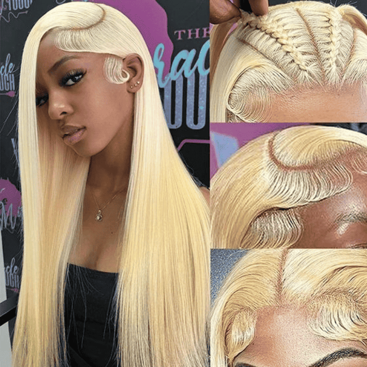180% Density 613 Blonde 13x4 HD lace front Straight Body Wave Deep Wave wig