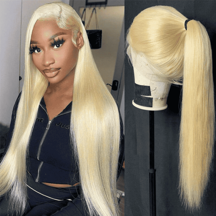 180% Density 613 Blonde 13x4 lace front human hair wig