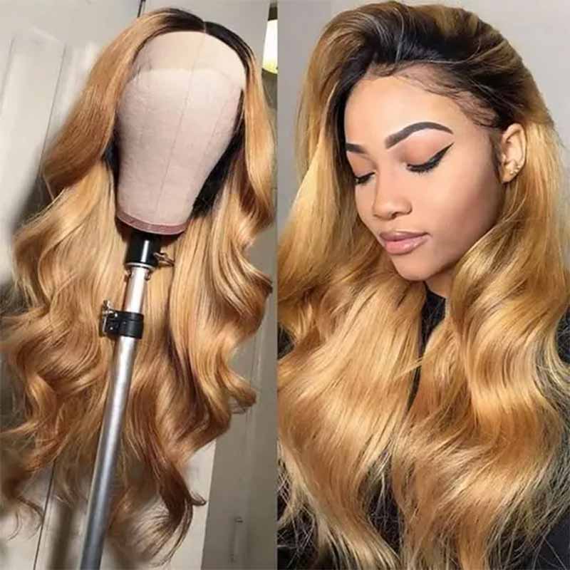 180% Density Ombre 1B27 1B30 Body Wave 13x6 HD lace front wig