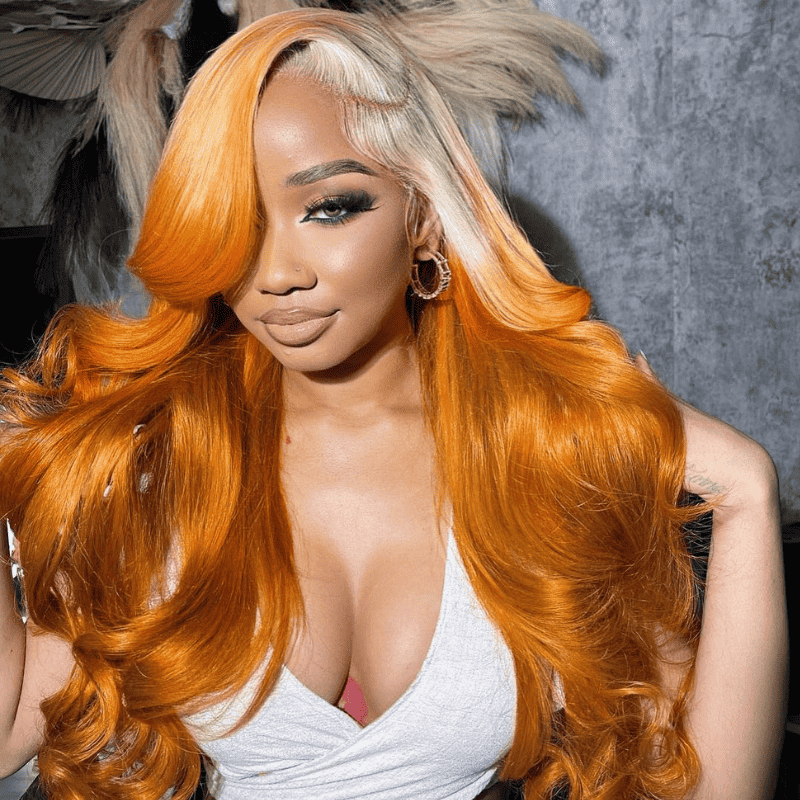 180% Density Ombre 613 Blonde Ginger 13x4 HD lace front wig