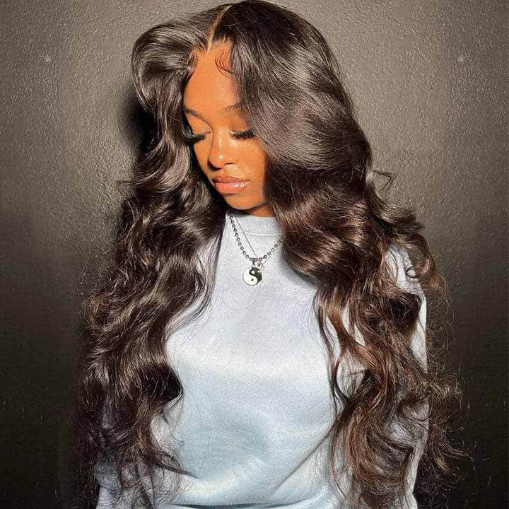 180% density 13x4 13x6 HD lace frontal Body Wave human hair wig