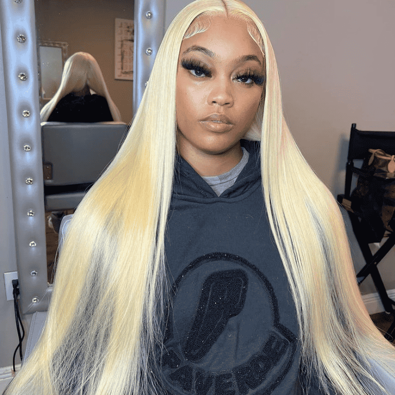 180% density 613 Blonde wig, 13x4 HD transparent lace