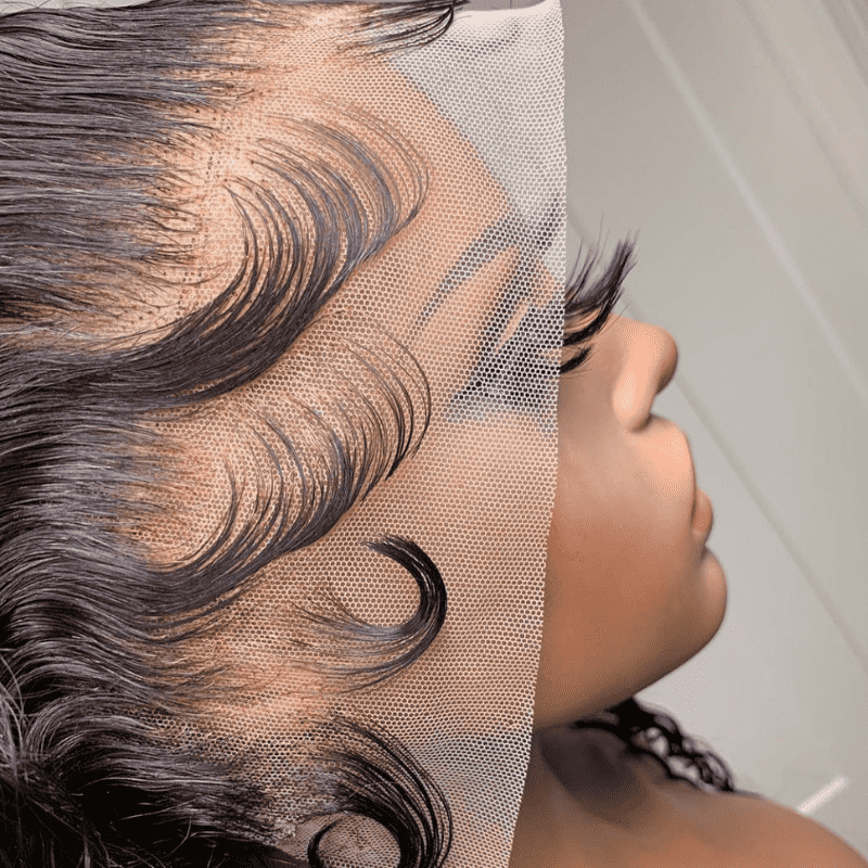 180% density Water Wave wig, HD transparent lace front, seamless scalp melt