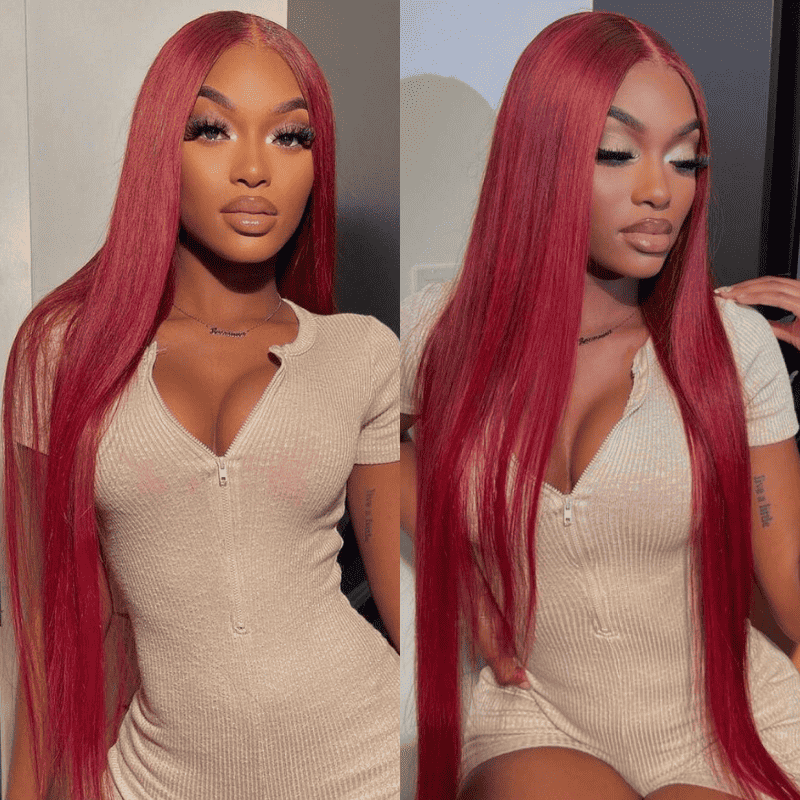 180 density straight lace front wig, 13x4 HD lace, 30-34 inch human hair