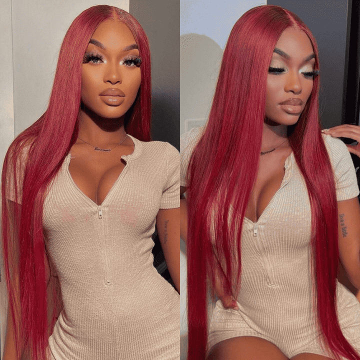 180 density straight lace front wig, 13x4 HD lace, 30-34 inch human hair