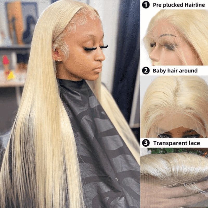 180% high density 613 Blonde wig, 13x4 HD lace front