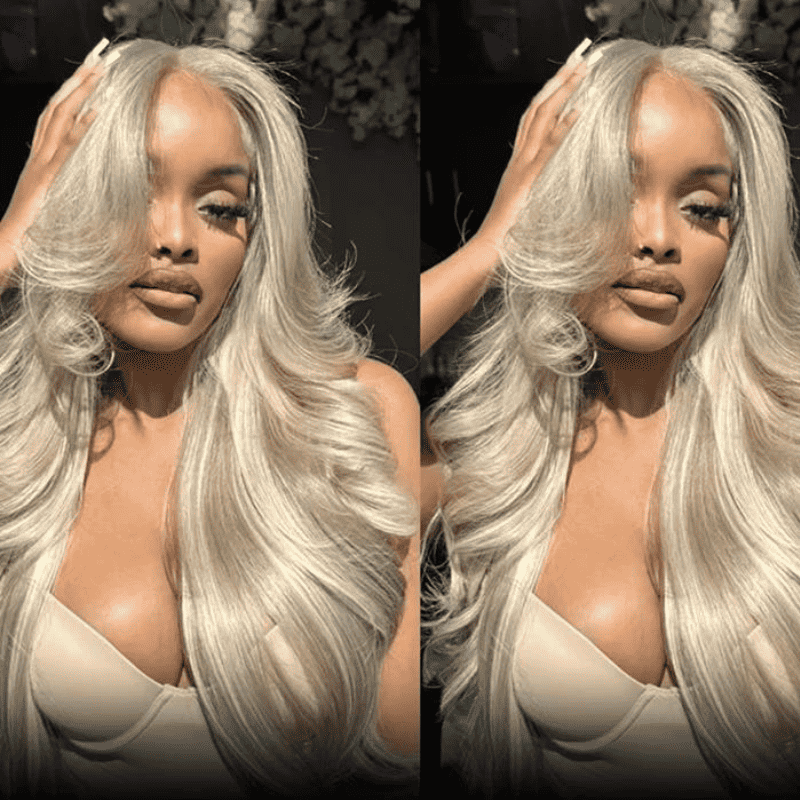 180% high density wig, Ash Blonde Balayage, 13x4 HD lace front