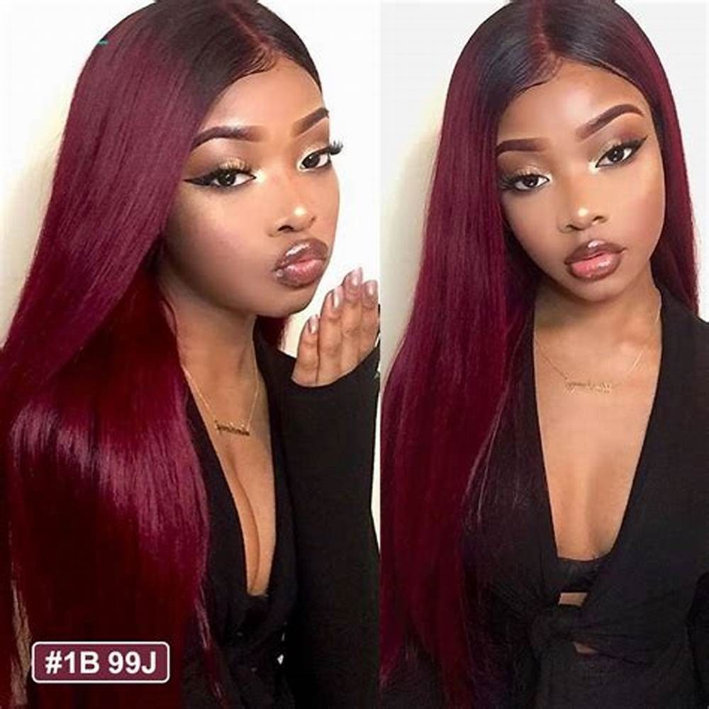 Aliglossy Two Tone 1B 27 250 Density Ombre Honey Blonde 1B 99J Red 13x4 Lace Front Human Hair Wigs
