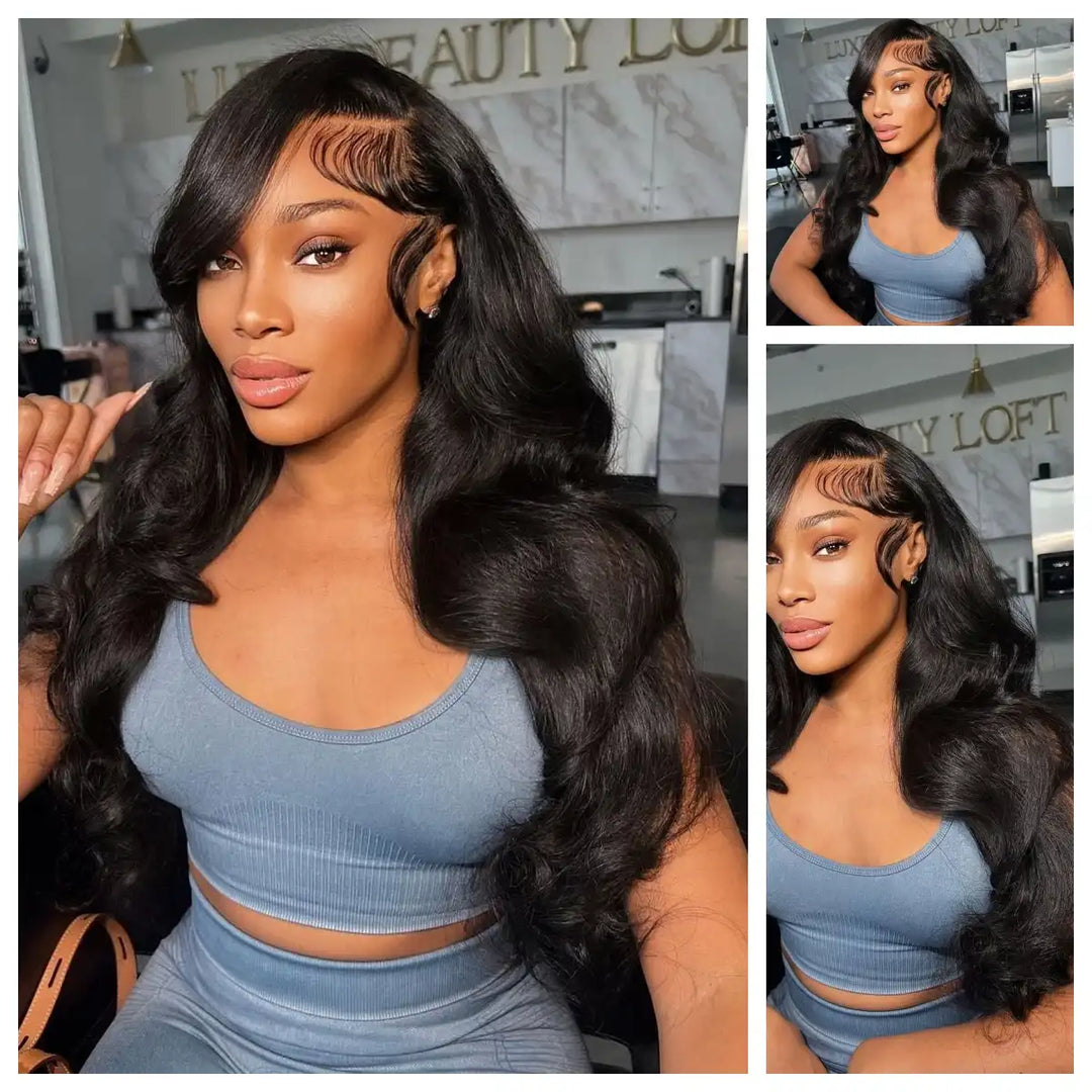 23.5 Inch Large Cap Size Big Head Friendly 13x4 Body Wave Lace Front Human Hair Wig 200% 250% Density