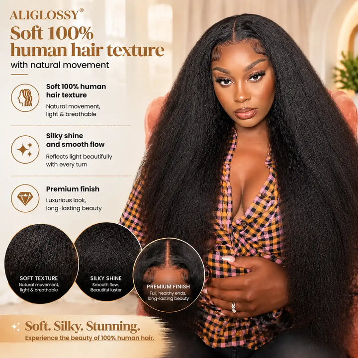 23.5 inch large cap kinky straight wig size for big heads 