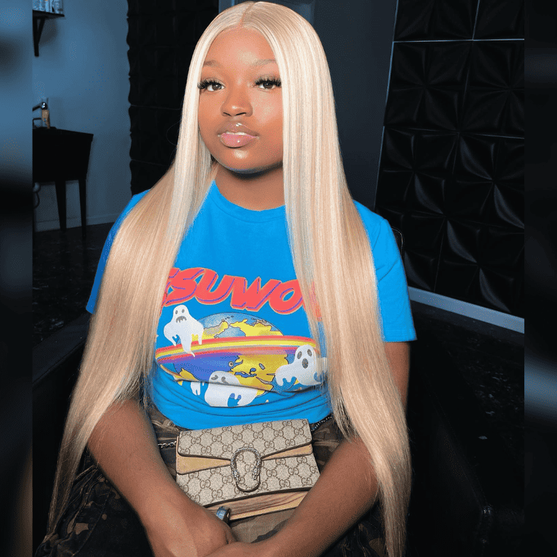 250% 300% density 613 Blonde Brown Highlights wig, 13x4 HD lace front