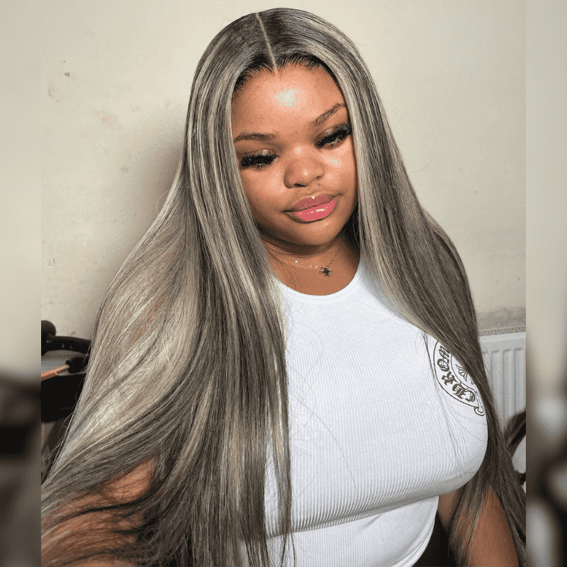 250% Density Balayage Brown Highlights 13x4 lace front wig, HD lace