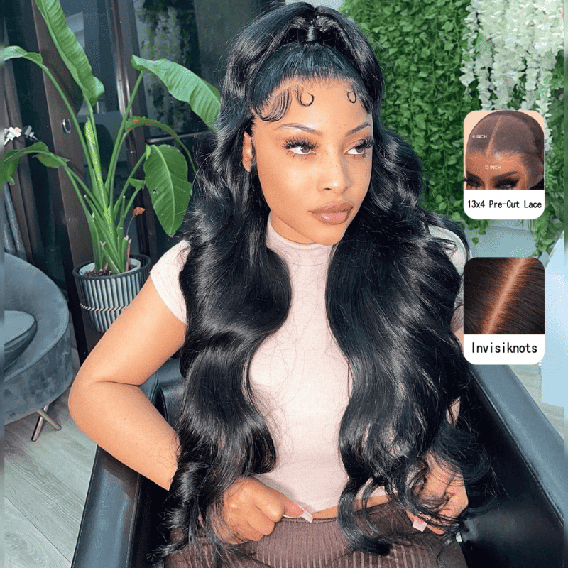 250% Density Pre-Everything 13x4 Glueless Body Wave lace front wig