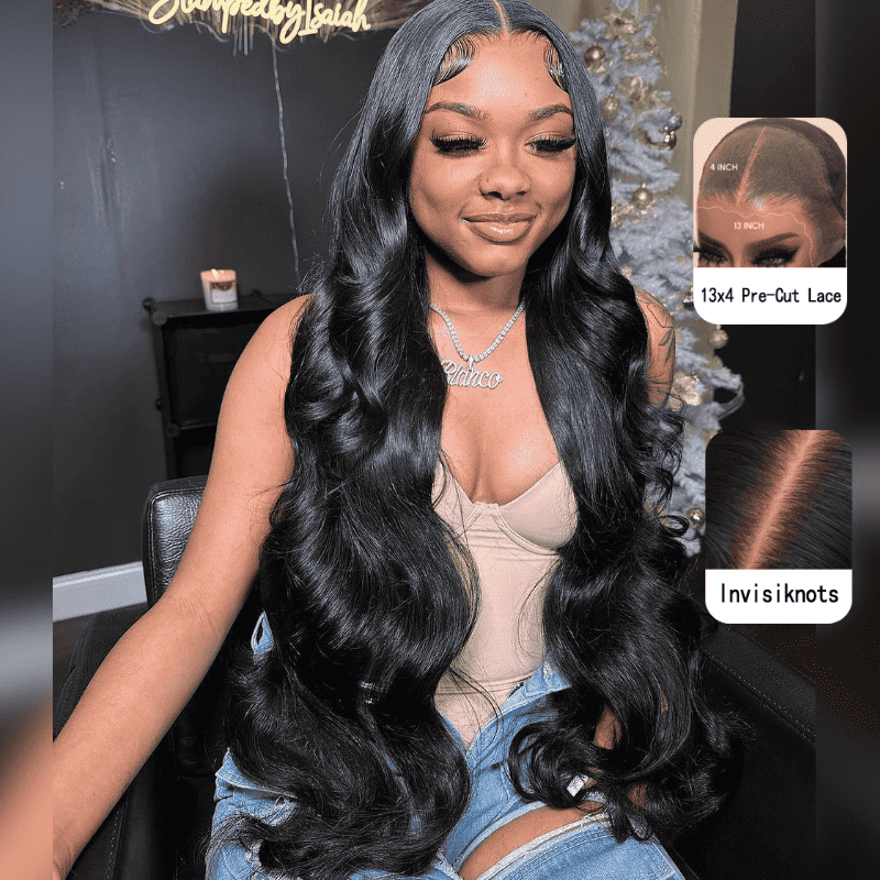 250% Density Pre-Everything 13x4 glueless Body Wave lace front wig