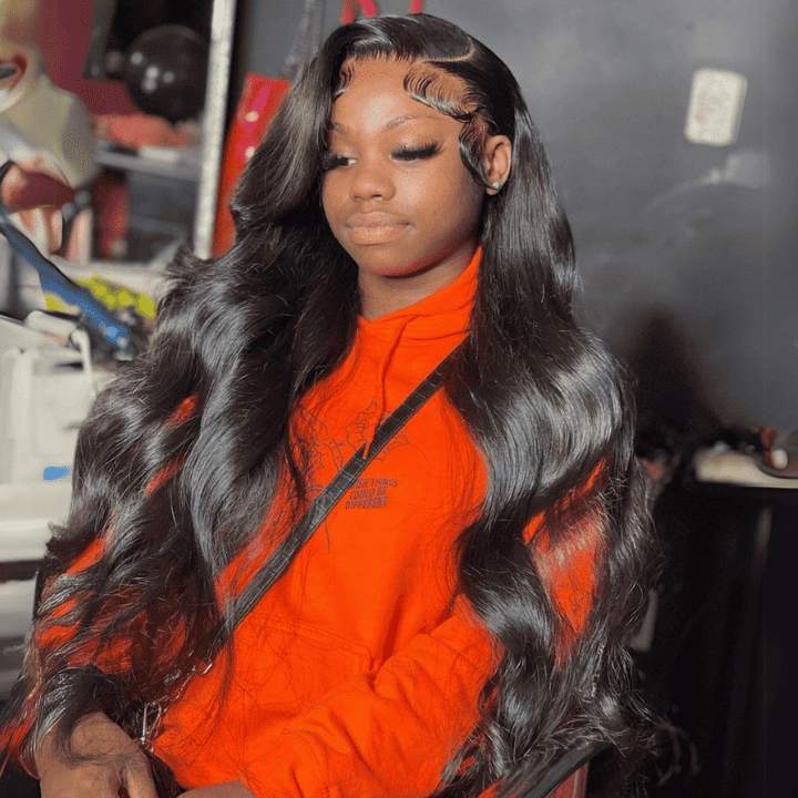 250% Density Side C Part Body Wave 13x4 HD lace front wig