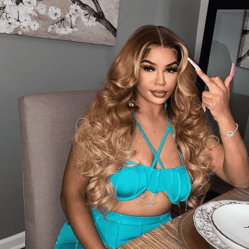 250% density body wave wig, Ombre Blonde Brown Highlights, 13x4 HD lace