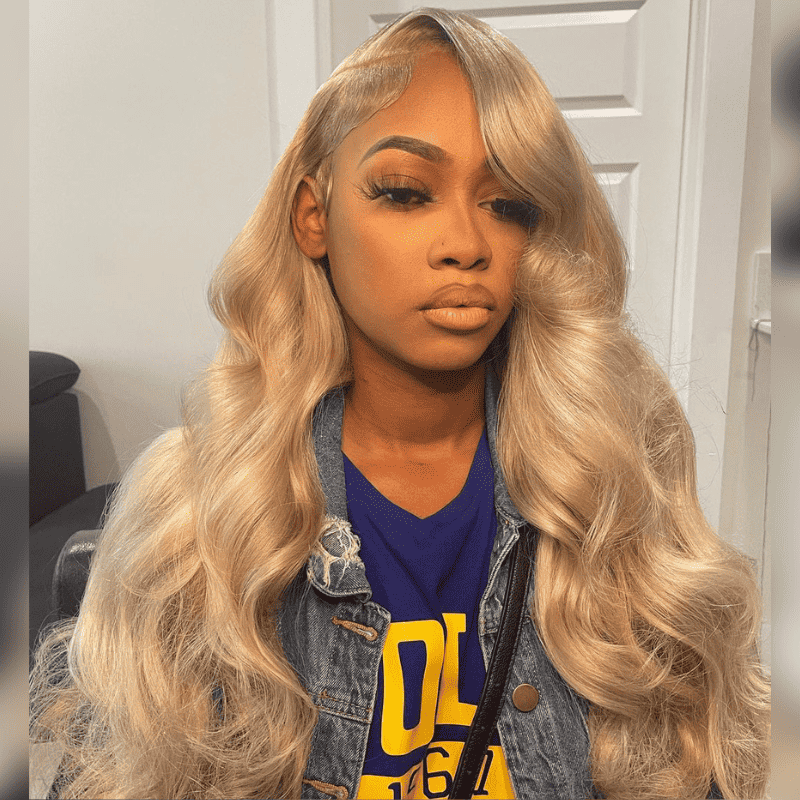 250% high density Body Wave wig, Ash Dirty Blonde, 13x4 lace front