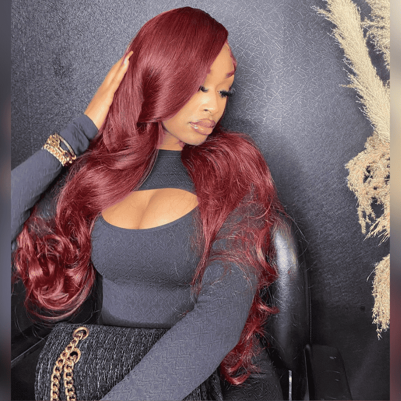 250% high density Reddish Brown human hair wig, 13x4 lace front