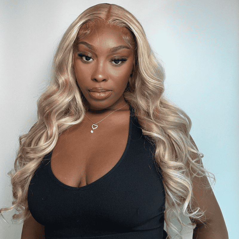 250% high density wig, Ash Blonde Balayage, 13x4 HD lace front