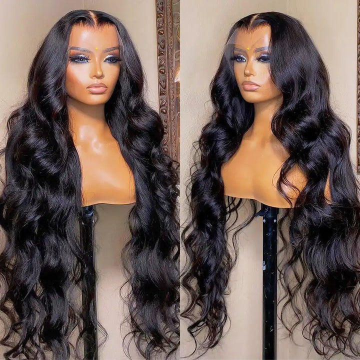 30 32 34 36 38 Inch 13x4 Body Wave HD Lace Front Wig 250% Density Wet And Wavy Virgin Brazilian Hair