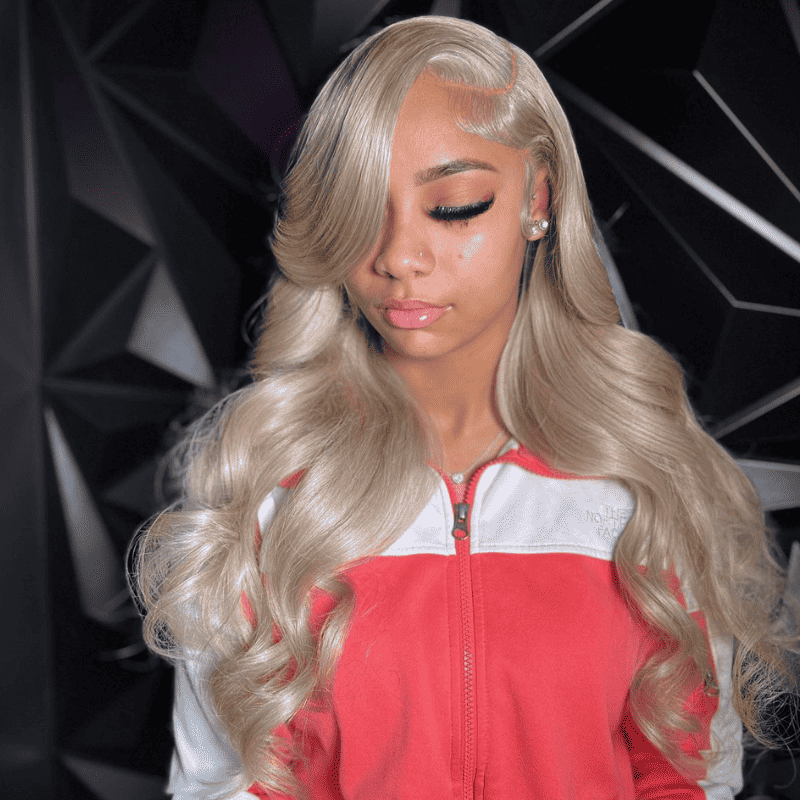 300% high density Body Wave wig, Platinum Blonde, 13x4 HD lace front