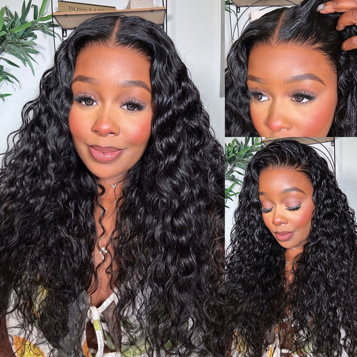 30 32 34 36 38 Inch Buss Down Wig Knee Length Human Hair Lace Front Wig With Long Silky Hair